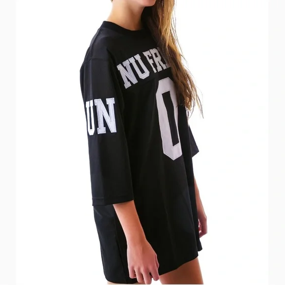 UNIF No Nu Frenz Jersey Oversized Shirt Dress Small